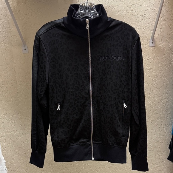Palm Angels Men’s Black Leopard Print 100% Authentic Jacket​